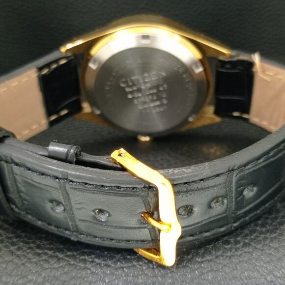 Vintage 1972 Citizen Automatic Mens Gold Watch W/daydate & Red accents - Picture 2 of 10